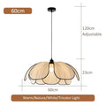 Petal Rattan Woven Pendant Light, 3-Color LED
