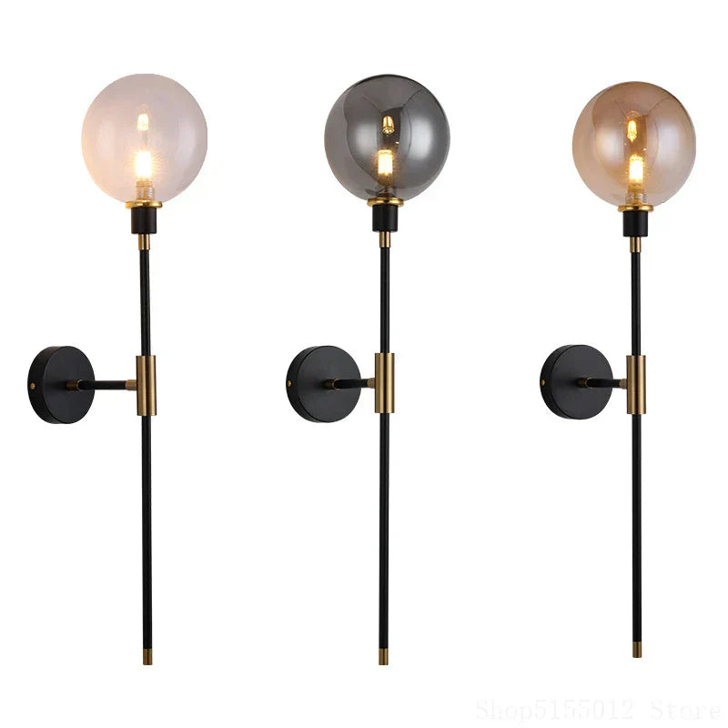 مصباح حائط كروي زجاجي من DecorBites™ للديكور المنزلي الحديث وتركيبات الإضاءة