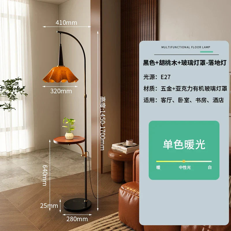 DecorBites™ 3-in-1 Living Room Floor Lamp with Storage Shelf
