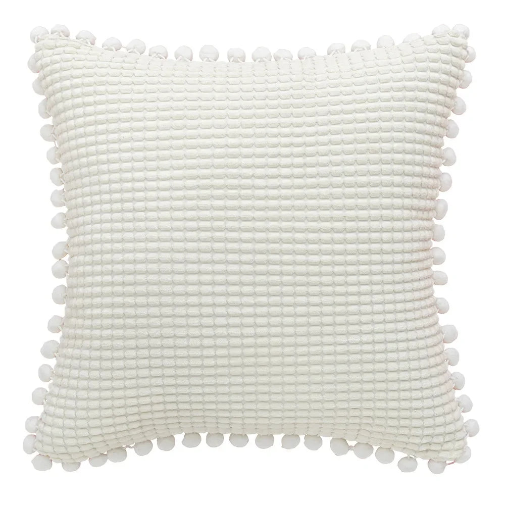 DecorBites™ Houndstooth Cushion Cover 30x50cm Black and White Bow Waist Pillow Case
