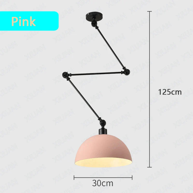 DecorBites™ Adjustable Long Arm Pendant Light for Living Room Bedroom Dining Room