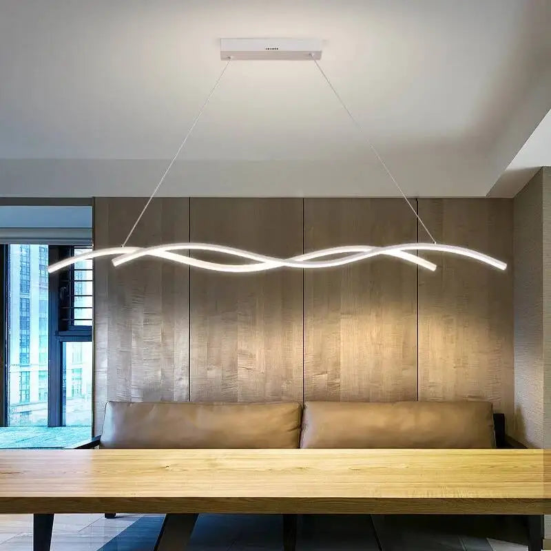 Modern Black and White Metal LED Pendant Light