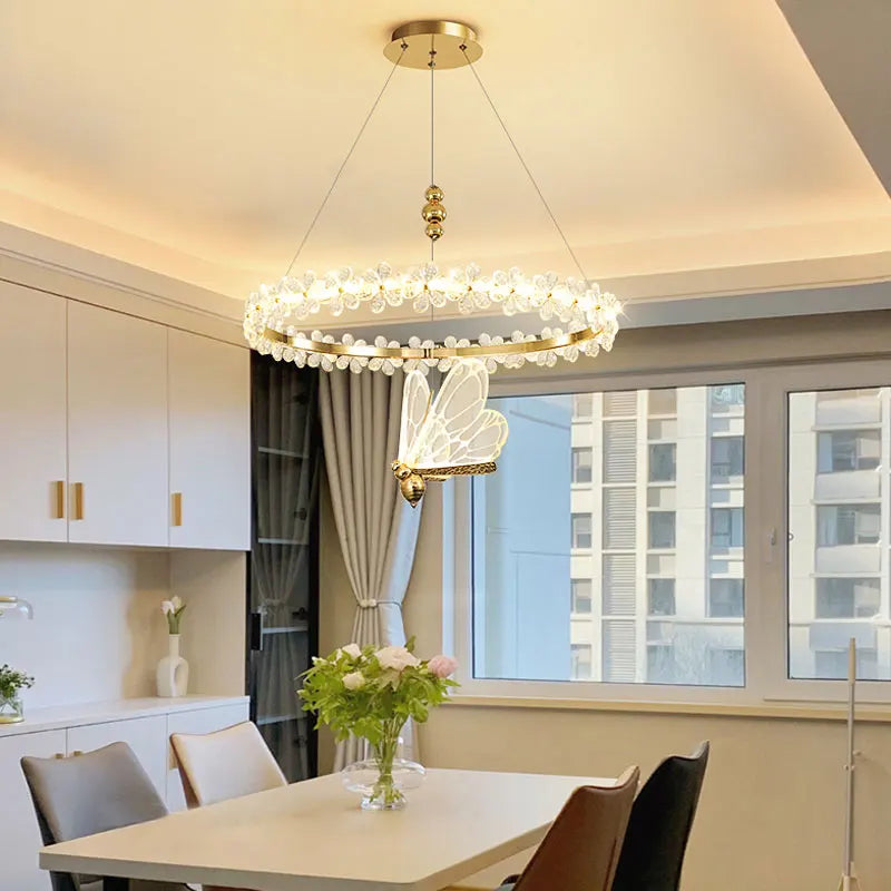 DecorBites™ Crystal LED Chandelier for Home Decor & Luxury Lighting