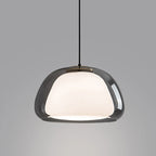 Nordic Double Glass Pendant Light in Amber, Gray, or Clear