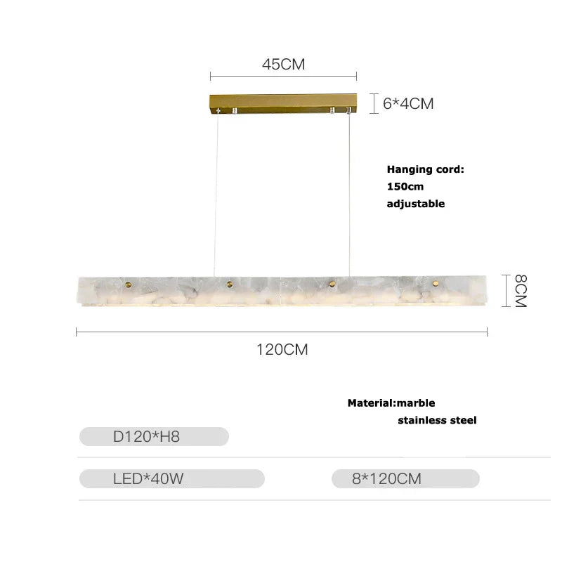 DecorBites™ Gold Chrome LED Pendant Chandelier for Dining Room Lighting