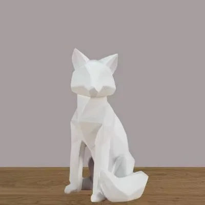 DecorBites™ Geometric Fox Sculpture Modern Home Decor Abstract Ornaments Statues