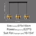 DecorBites™ Golden Pendant Lights for Aisle, Restaurant, Bedroom - Nordic Postmodern Minimalist Style