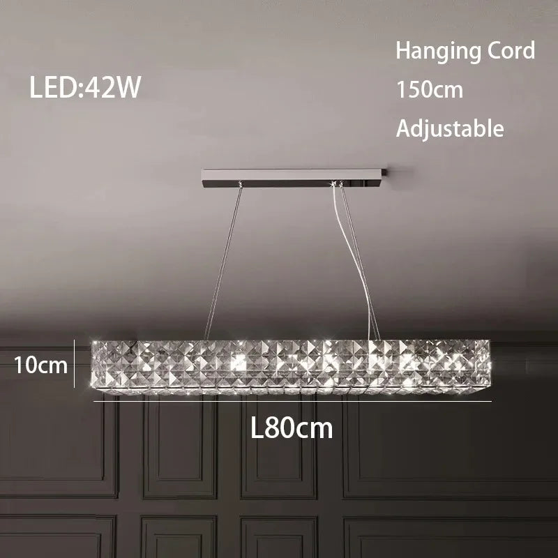 DecorBites™ Crystal LED Chandelier - Modern Luxe Living Room Lighting