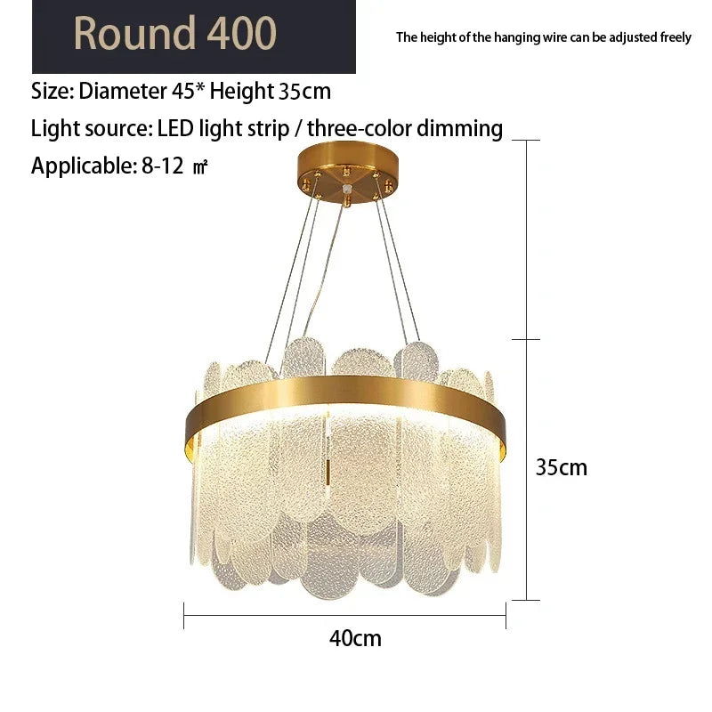 ثريا كريستالية LED من DecorBites™: مصباح سقف دائري حديث لغرفة المعيشة وغرفة النوم والفنادق
