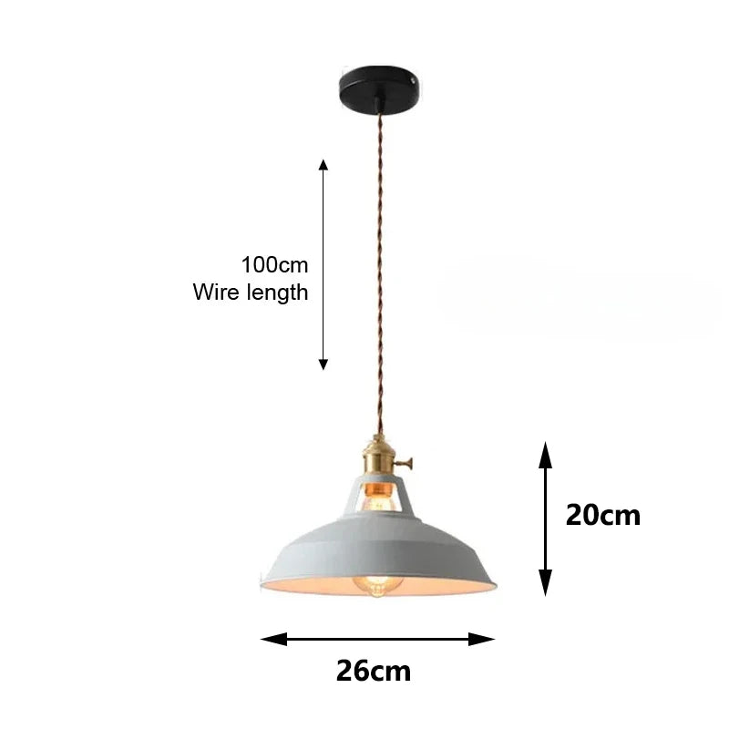 Nordic Industrial Colorful Metal Pendant Light