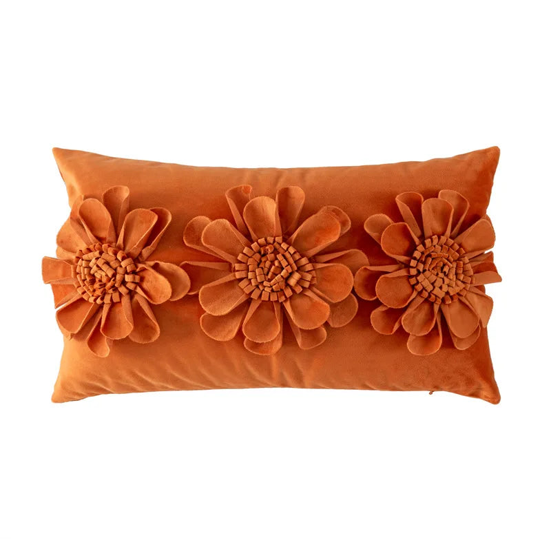 DecorBites™ Handmade Flower Cushion Cover - Elegant Home Decor Pillows