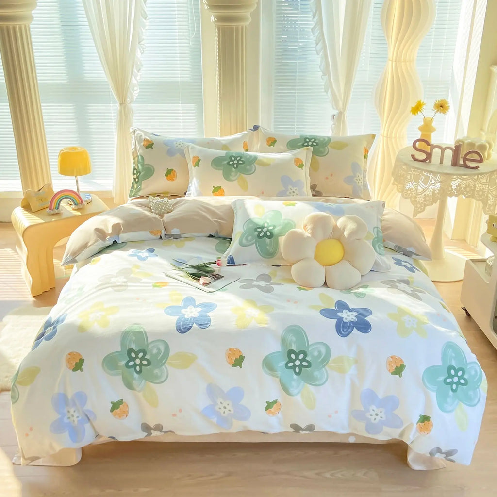 DecorBites™ Cotton Printed Bedding Set for Sweet Cozy Sleep