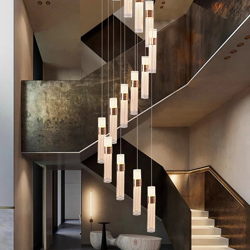 Nordic Multi-Light Iron And Acrylic Pendant Light