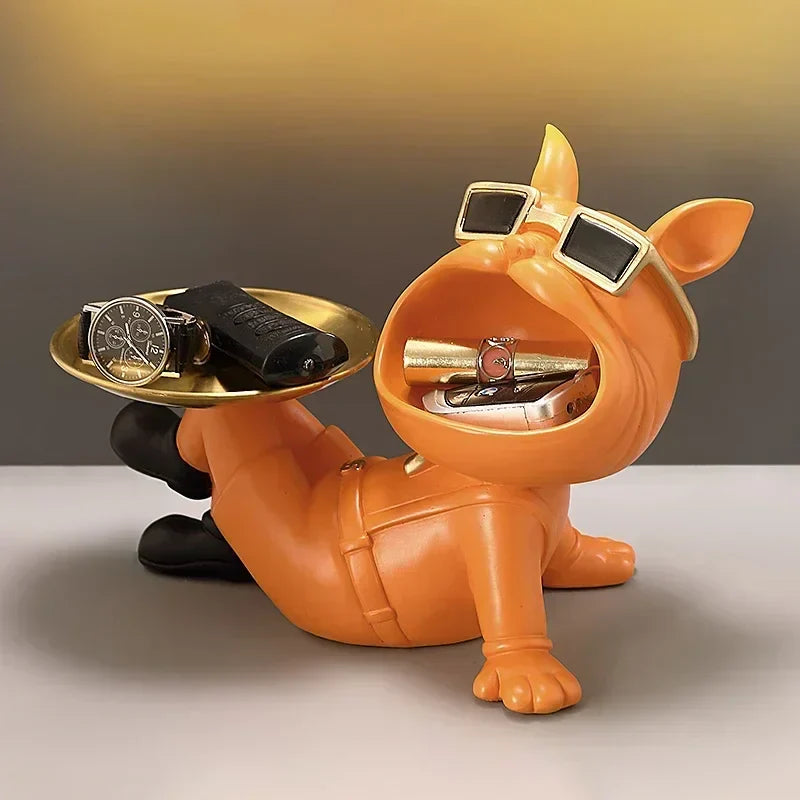DecorBites™ French Bulldog Resin Statue for Stylish Living Room Decor