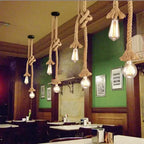 Handwoven Hemp Rope Vintage Pendant Light, E27