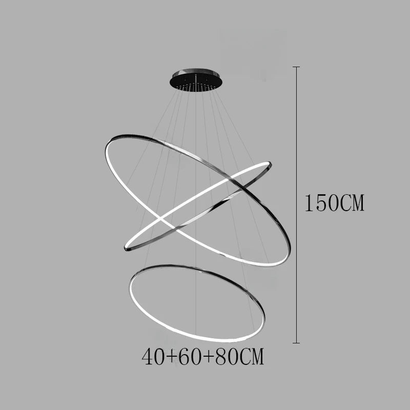 Nordic Acrylic Iron LED Pendant Light Chandelier