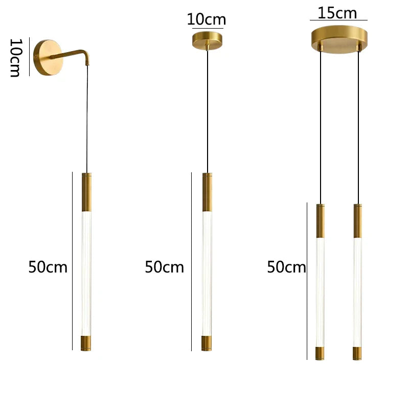 مصباح جداري DecorBites™ Gold Bar LED للديكور المنزلي في غرفة الطعام والمطبخ وغرفة النوم