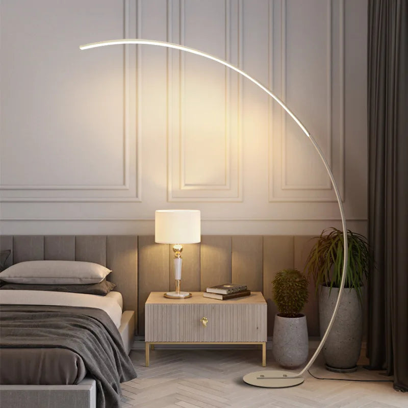 مصباح أرضي LED DecorBites™ بتصميم قوس لديكور غرف المعيشة الداخلية