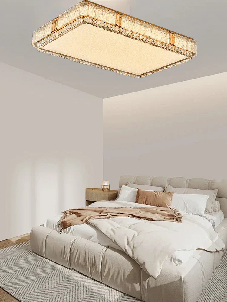 DecorBites™ مصباح سقف كريستال زجاجي LED تركيبات إضاءة ديكور منزلي حديثة وبسيطة