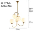 DecorBites™ Glass Balls Chandelier Pendant Light for Living Dining Room