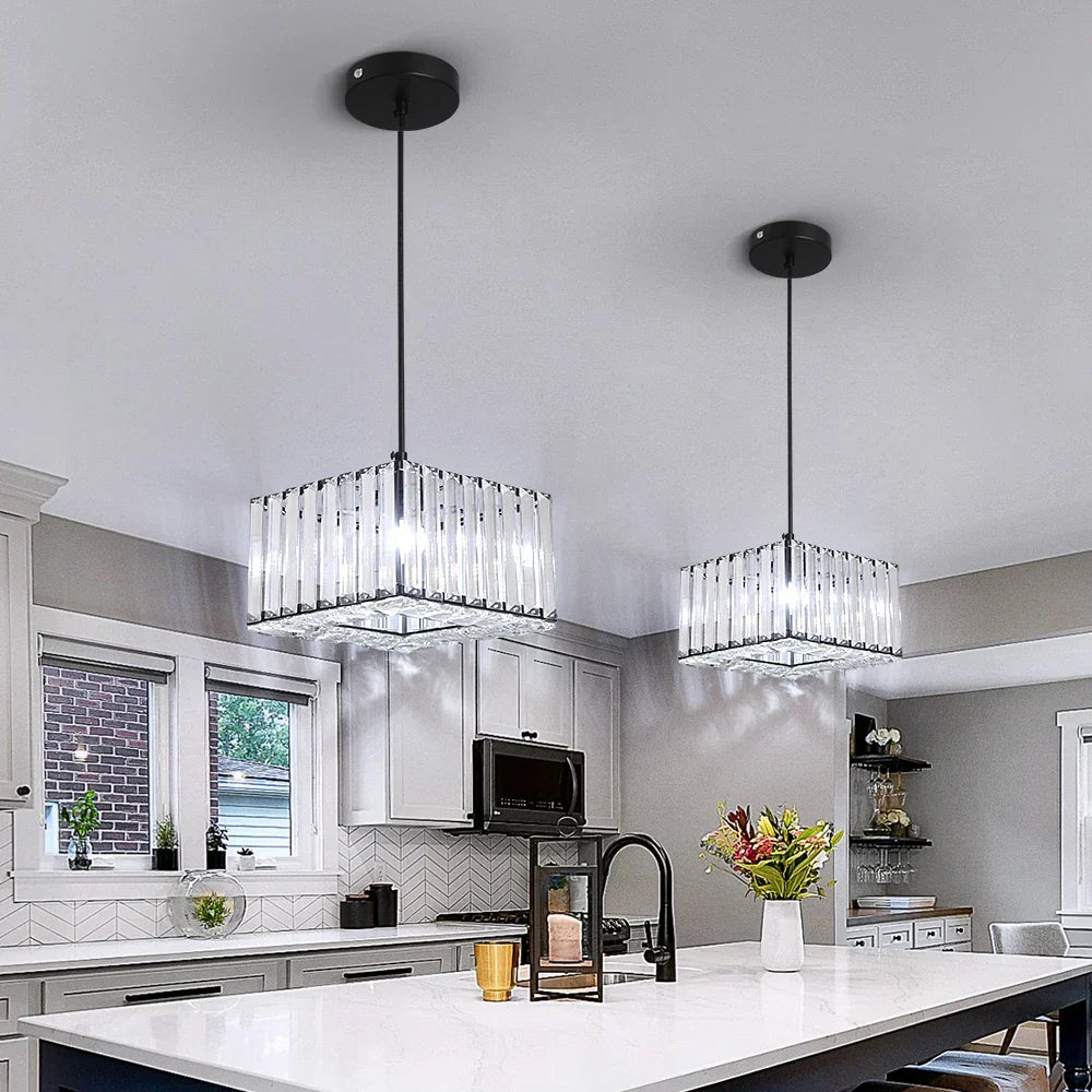DecorBites™ Crystal LED Pendant Light for Kitchen Dining Living Room