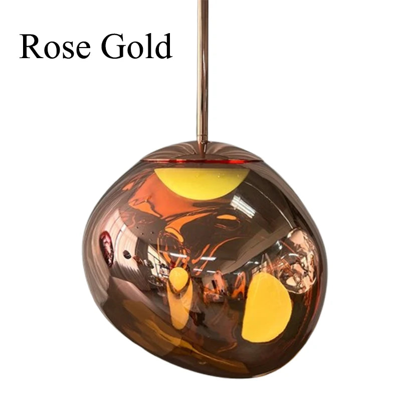Lava Acrylic Pendant Light With Polished Chrome Finish