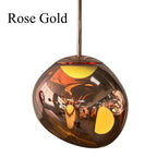 Lava-Inspired Acrylic Pendant Light in Polished Chrome