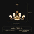 ثريا DecorBites™ Jade من سبائك الزنك لغرفة المعيشة والمطعم والردهة - تصميم صيني أنيق