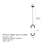 Nordic Gold Linear LED Pendant Light