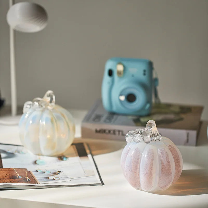 DecorBites™ تمثال اليقطين الزجاجي المتدرج لديكور المنزل