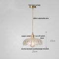 DecorBites™ Amber Glass Walnut Wood LED Pendant Lamp with Copper Knob Switch