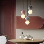 Nordic Glass Pendant Light With Iron Finish