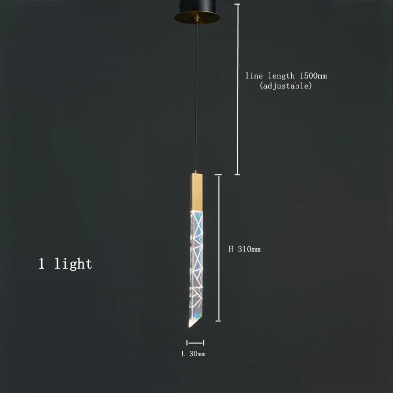 DecorBites™ ثريا ذهبية كريستال LED لغرفة المعيشة الحديثة في الدور العلوي/السلالم