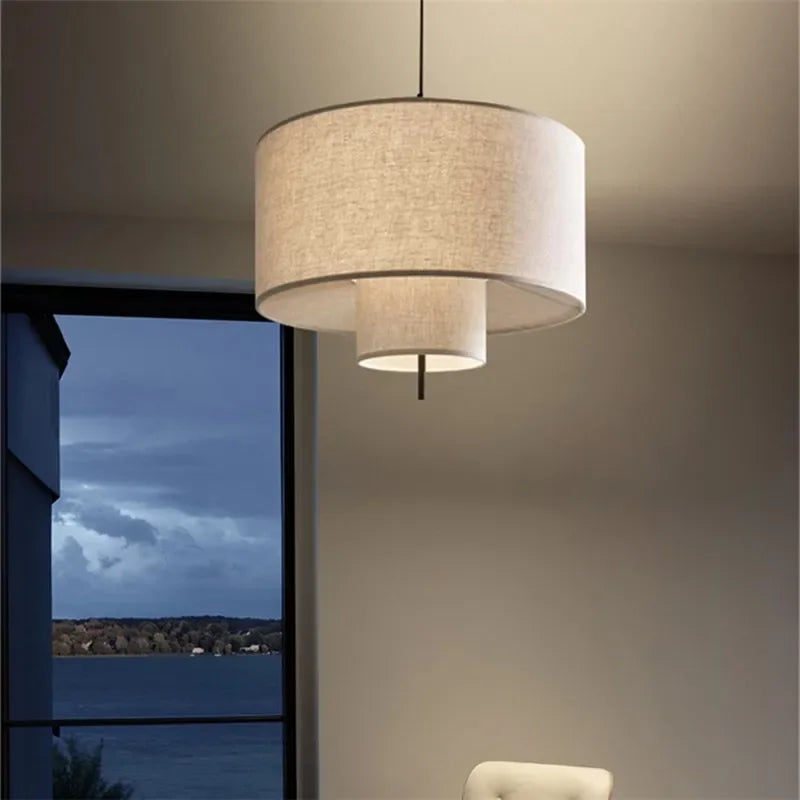 DecorBites™ Bohemia Fabric Pendel Lamp: Handmade French Design for Home, Office, and Hotel