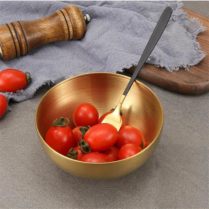 DecorBites™ Stainless Steel Mixing Bowls Set for Soup Salad Noodle Ramen Rice