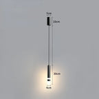 Modern Long Double Spotlight Pendant Light in Black/Gold
