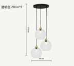 Nordic Water Grain Colored Glass Globe Pendant Light