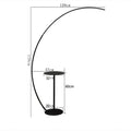 DecorBites™ C-shaped Arc Floor Lamp LED Dimmable Remote Control for Living Room Bedroom