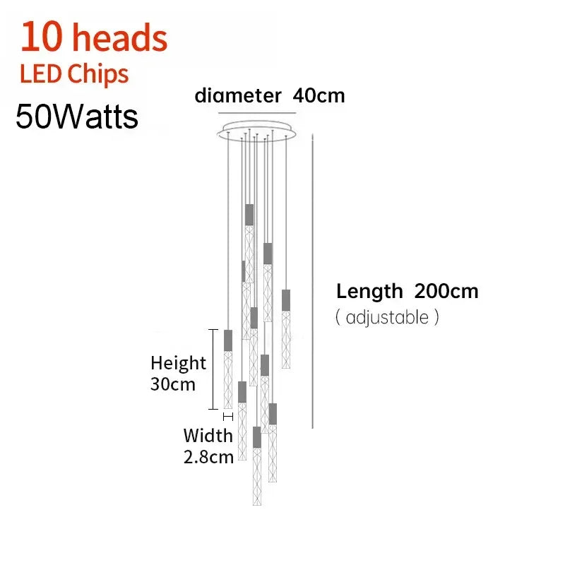 DecorBites™ Crystal LED Pendant Light: Luxury Lighting Fixture for Living Room, Bedroom, Hotel & Shop