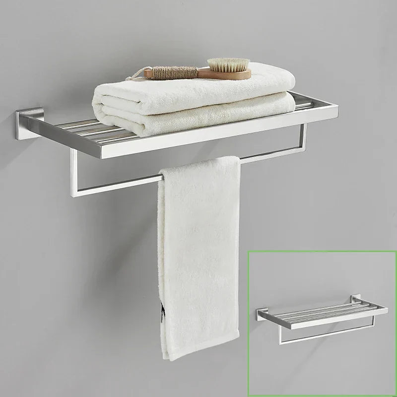 DecorBites™ 304 Stainless Steel Wall Mount Towel Rack Bathroom Accessories