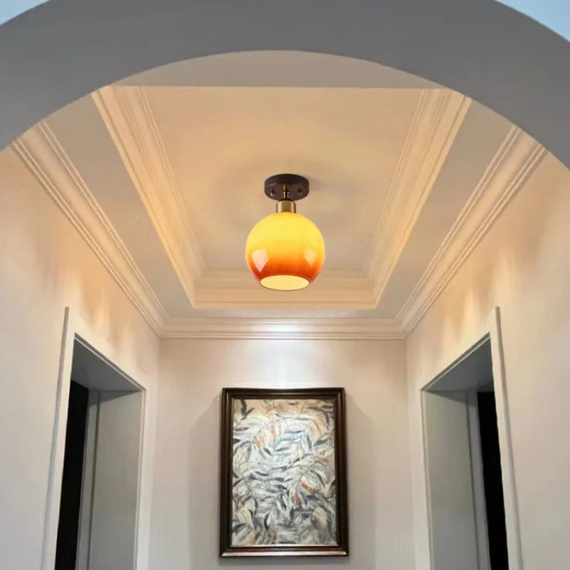 Plafonnier LED DecorBites™ en verre de style japonais, éclairage moderne pour salon