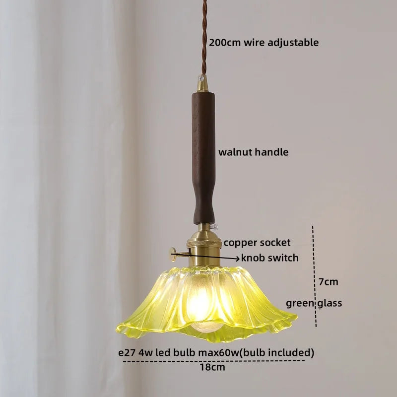 DecorBites™ Copper Walnut LED Pendant Lights, Modern Hanging Lamp for Hallway, Bedroom, Dining Room