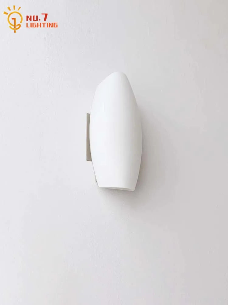 DecorBites™ Cream Glass LED Wall Lamp for Bedroom Living Room Study