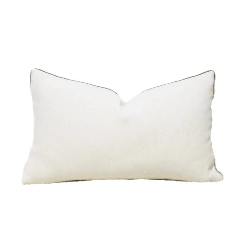 DecorBites™ Convex Rings Geometry Jacquard Pillowcase Cappuccino Luxury Cushion Cover