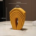 DecorBites™ Geometric Folds Ceramic Flower Vase - Home Decor Handicrafts