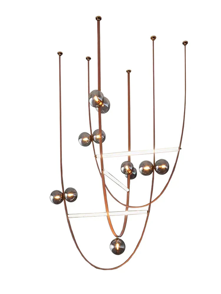 DecorBites™ ثريات جلدية 2023 إضاءة ديكور منزلي LED بسيطة لغرفة المعيشة