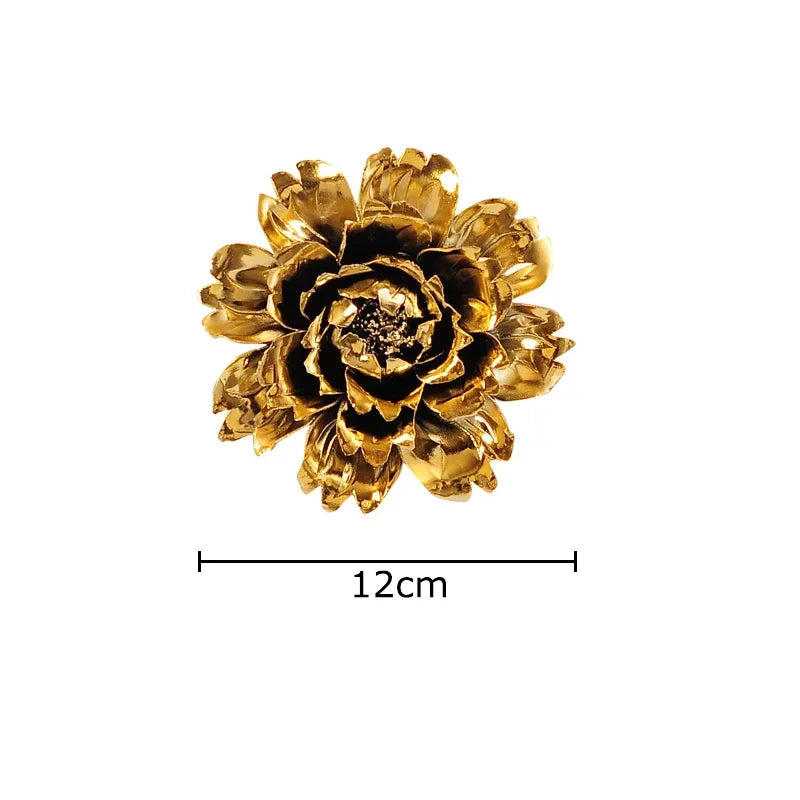 DecorBites™ Elegant Porcelain Peony Flower Wall Ornaments
