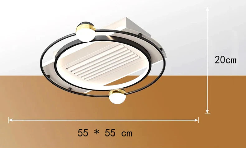 مروحة سقف غرفة نوم الأطفال DecorBites™ مع جهاز تحكم عن بعد وإضاءة LED عصرية