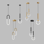 Modern Black Gold Iron Acrylic Pendant Light