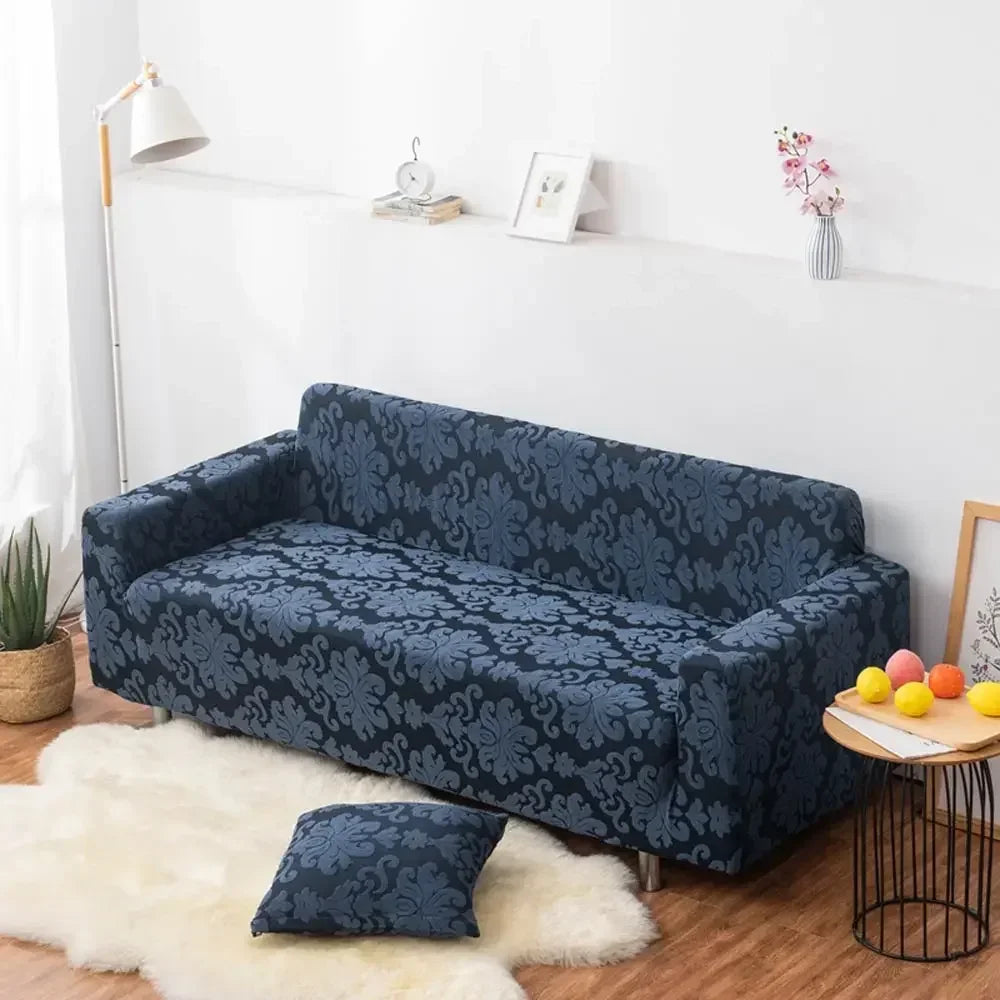 DecorBites™ 3D Solid Embossed Thick Sofa Cover Slipcovers - Spandex Stretch Couch Case